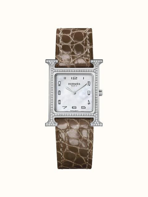 Hermès Heure H watch, 21 x 21 mm