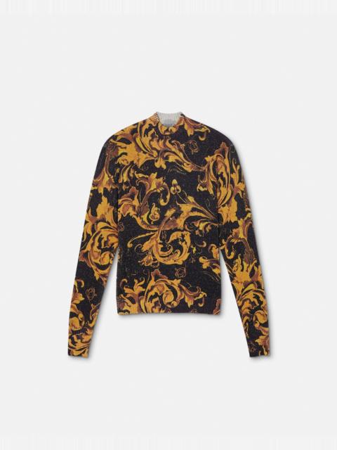 VERSACE JEANS COUTURE Porcelain Barocco Knit Top