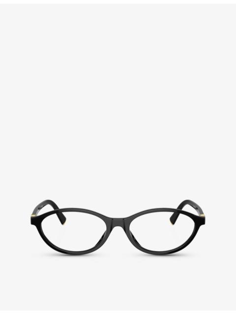 Miu Miu MU 09XV Oval-Frame Acetate Optical Glasses