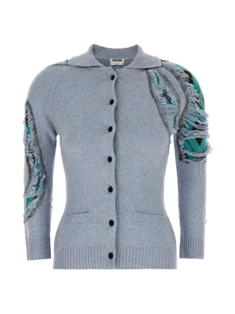 Moschino 'Distressed Argyle' Cardigan