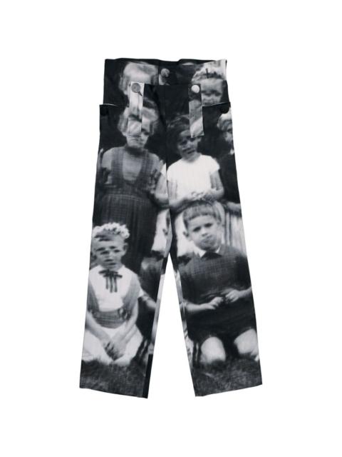 Walter Van Beirendonck glitch print trousers