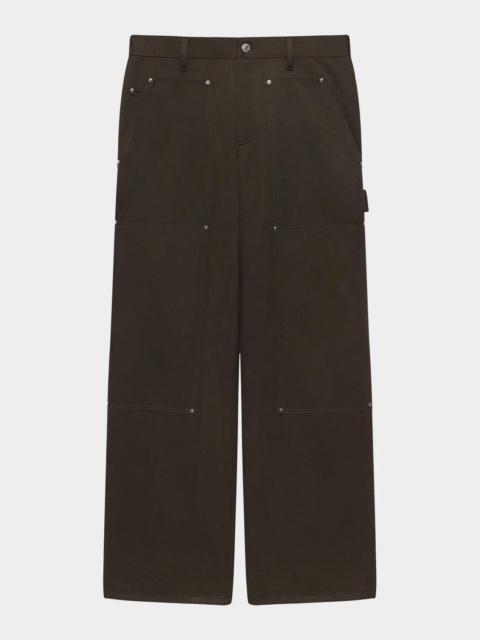 Helmut Lang Men's Wide-Leg Denim Carpenter Pants