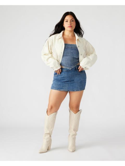 STEVE MADDEN CANYON DENIM JACKET CREAM
