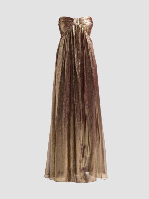 RAMY BROOK Women's Liberty Metallic Strapless Gown - Dark Gold Lame