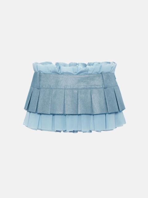 POSTER GIRL DALLAS DENIM MICRO SKIRT COASTAL FOG