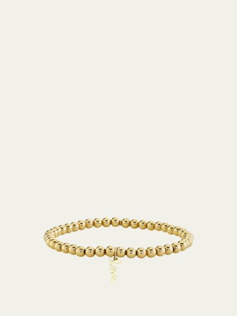 SYDNEY EVAN 14K Mini Pure Love Script Stretch Bracelet