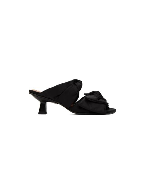GANNI Black Soft Bow Mules