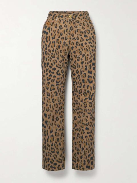 BLAZÉ MILANO Simba Paso leopard-print mid-rise slim-fit jeans Leopard print