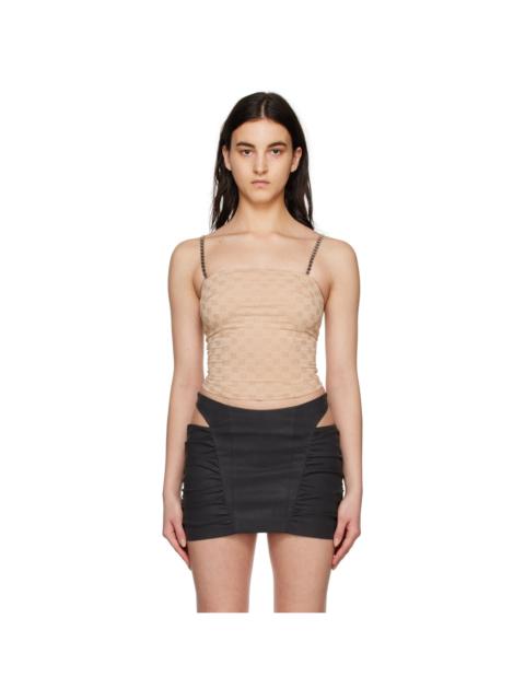 MISBHV Beige Monogram Tank Top