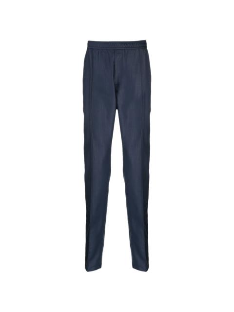 elasticated tapered-leg trousers