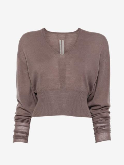 Rick Owens V-neck cropped sweater