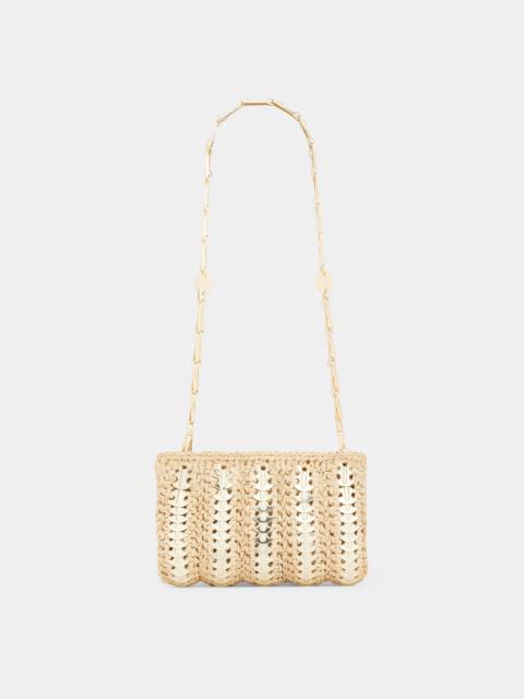 Paco Rabanne SMALL RAFFIA BAG WITH 1969 DISCS DETAILS