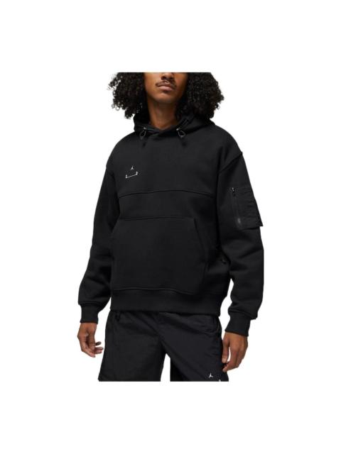 Jordan Men's Air Jordan Solid Color Logo Printing Hooded Pullover Long Sleeves Black DQ8062-010