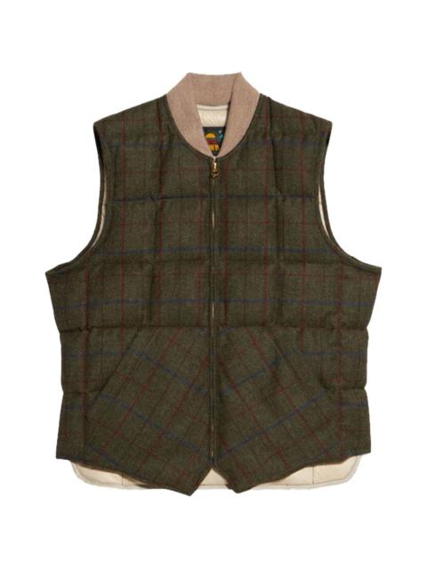 FORTELA checked zip gilet