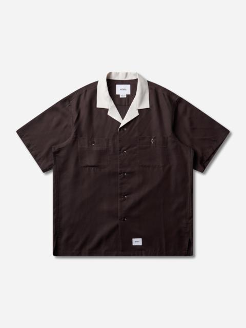 WTAPS Men's Kingpin 02 Shortsleeve Shirt Brown