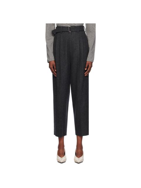 LE17SEPTEMBRE Gray Belted Trousers