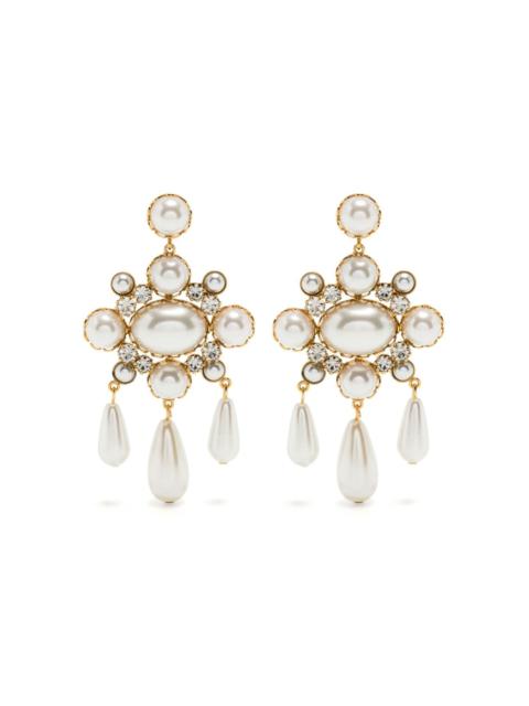 Jubilee faux-pearl drop earrings