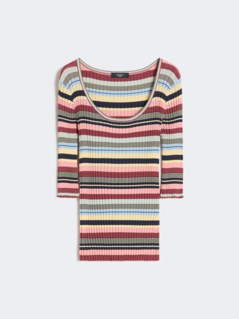 WEEKEND Max Mara Stretch viscose yarn ribbed jumper - MULTICOLOUR