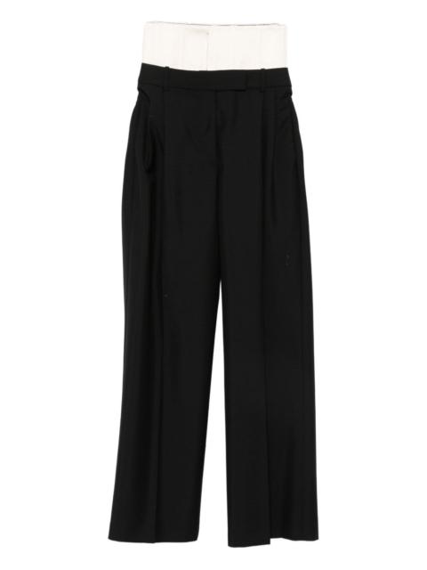 RÓHE layered-effect pleated trousers