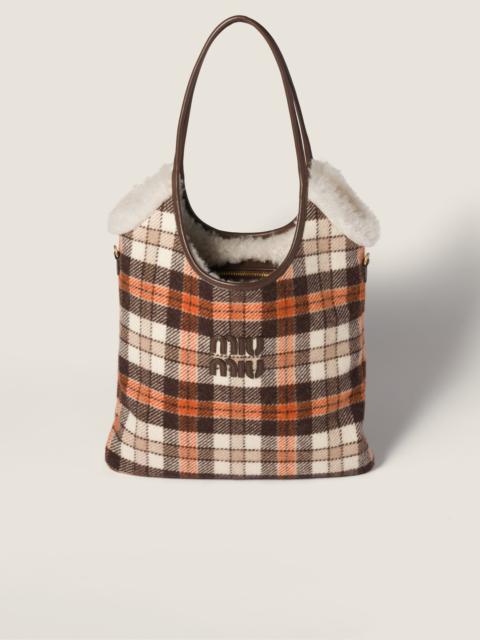 Miu Miu IVY plaid and shearling bag