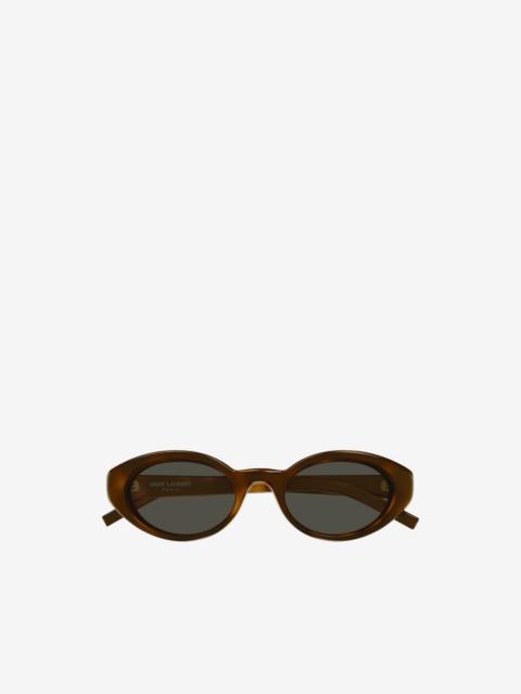 SAINT LAURENT SL 567 Plump oval-frame sunglasses