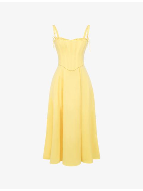 House of CB Clarabelle Sleeveless Cotton-Blend Midi Dress