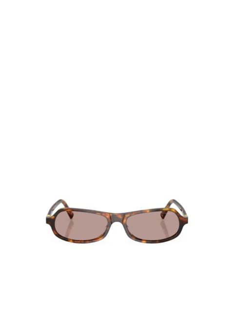 Miu Miu tortoise-effect irregular-frame sunglasses