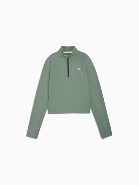 PUMA RUN CLOUDSPUN Women's Quarter-Zip Top