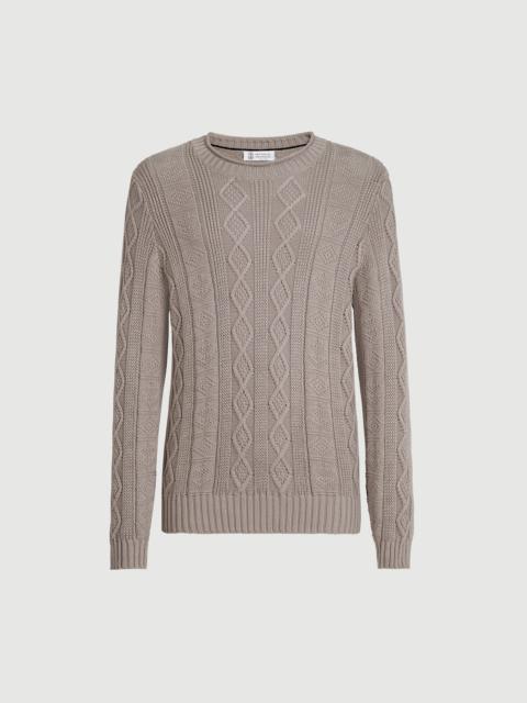 Brunello Cucinelli Cotton fisherman's cable sweater