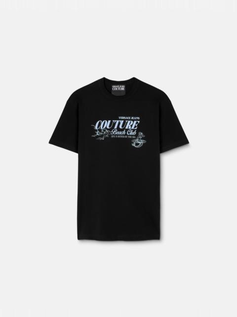 VERSACE JEANS COUTURE Printed Cotton-Jersey T-Shirt