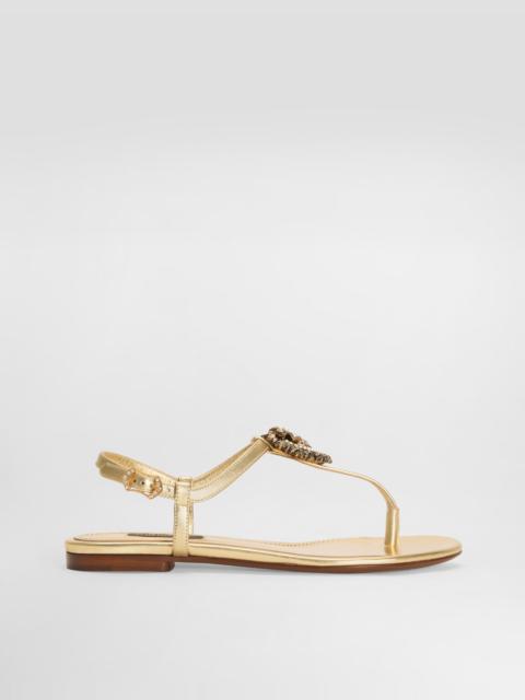 Dolce & Gabbana Nappa leather Devotion thong sandals