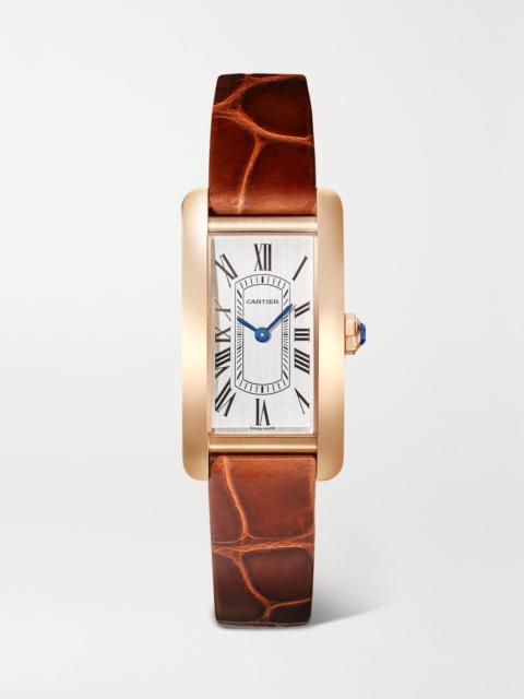 Cartier Tank Américaine small 18-karat rose gold watch White