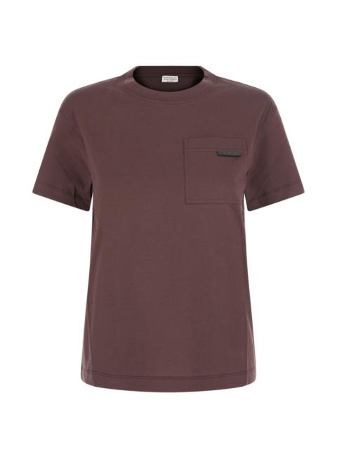 Brunello Cucinelli Monili-embellished pocket T-shirt
