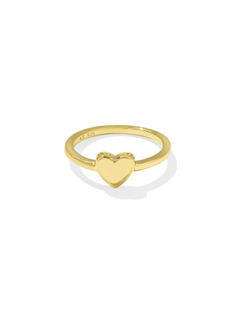 KENDRA SCOTT Jasmine Heart Band Ring in 18k Gold Vermeil