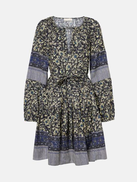 Abri floral printed cotton minidress