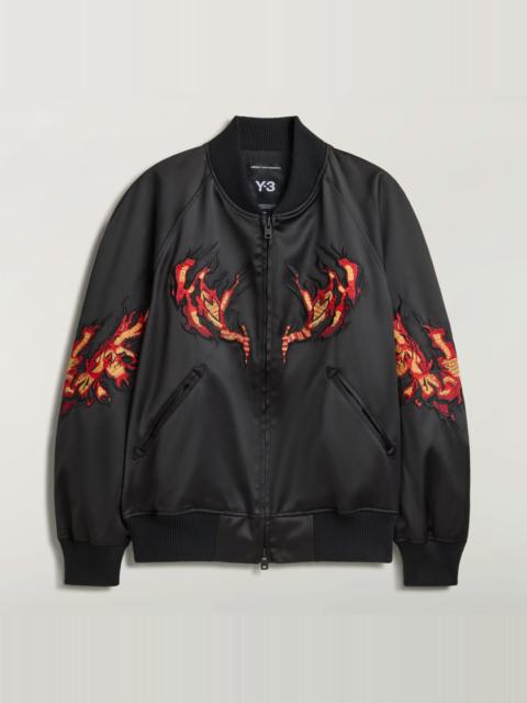 Y-3 Y-3 EMBROIDERED GRAPHIC SATIN SOUVENIR JACKET