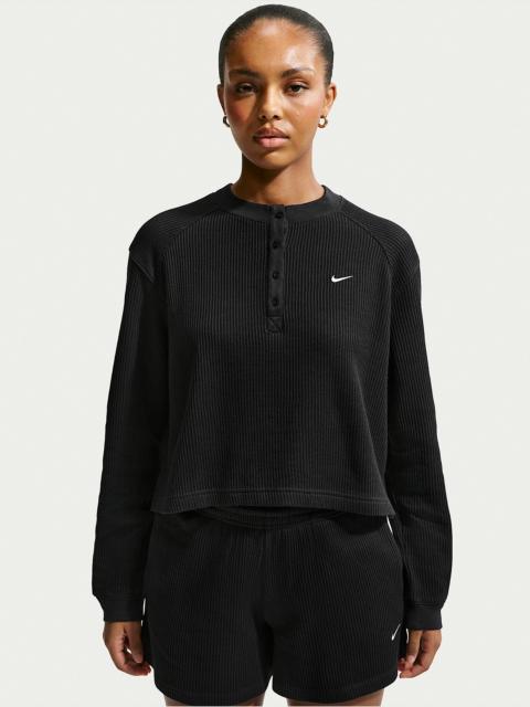 Nike Nike Sportswear Chill Waffle Women's Oversized Long-Sleeve Henley Top