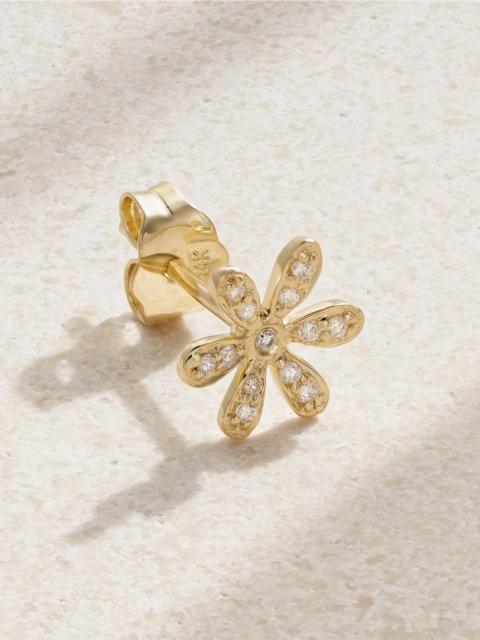 SYDNEY EVAN Daisy 14-karat Gold Diamond Single Earring