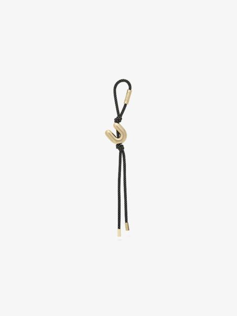 MICHAEL KORS Initial Gold-Tone and Speckled Cord Bag Charm