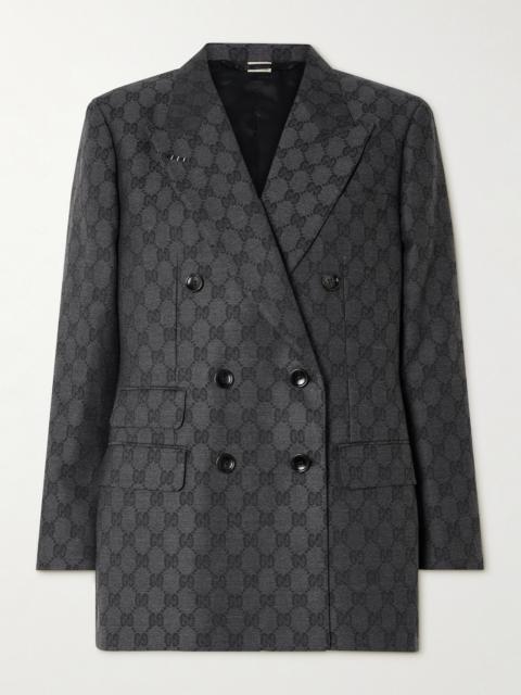 GUCCI Double-breasted Wool-jacquard Blazer
