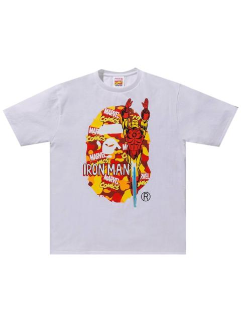 BAPE x Marvel Camo Iron Man Tee 'White'