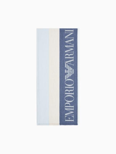 EMPORIO ARMANI STOLE WITH MULTICOLOURED VERTICAL BANDS