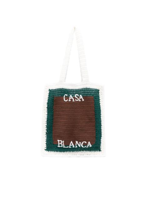 CASABLANCA Tennis Crochet tote bag