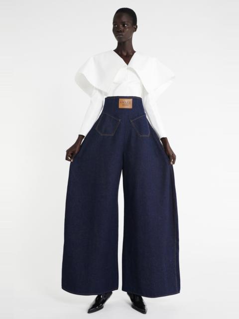 A.W.A.K.E. MODE CROPPED JACKET WITH COLLAR WHITE