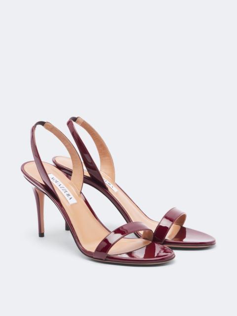 AQUAZZURA So Nude patent leather slingback sandals