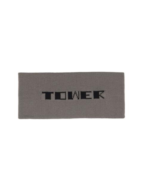 Rick Owens DRKSHDW Gray Tower Cotton Knit Headband