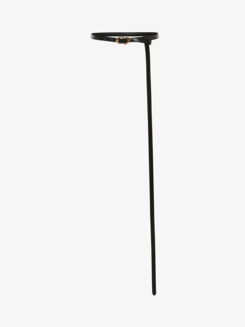 Alexander McQueen Long Thin Molten Belt in Black