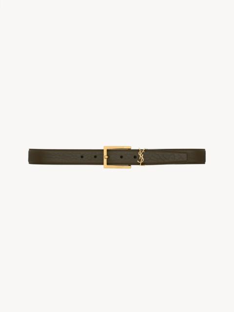 SAINT LAURENT CASSANDRE BELT IN GRAINED LAMBSKIN
