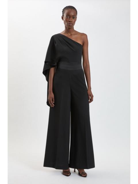 KAREN MILLEN Satin Back Crepe Tailored Jumpsuit