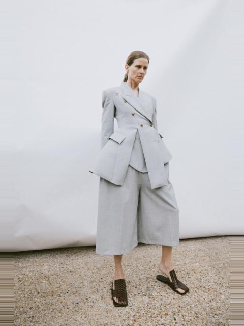 A.W.A.K.E. MODE ASYMMETRIC VOLUME-CONTRAST JACKET LIGHT GREY MELANGE